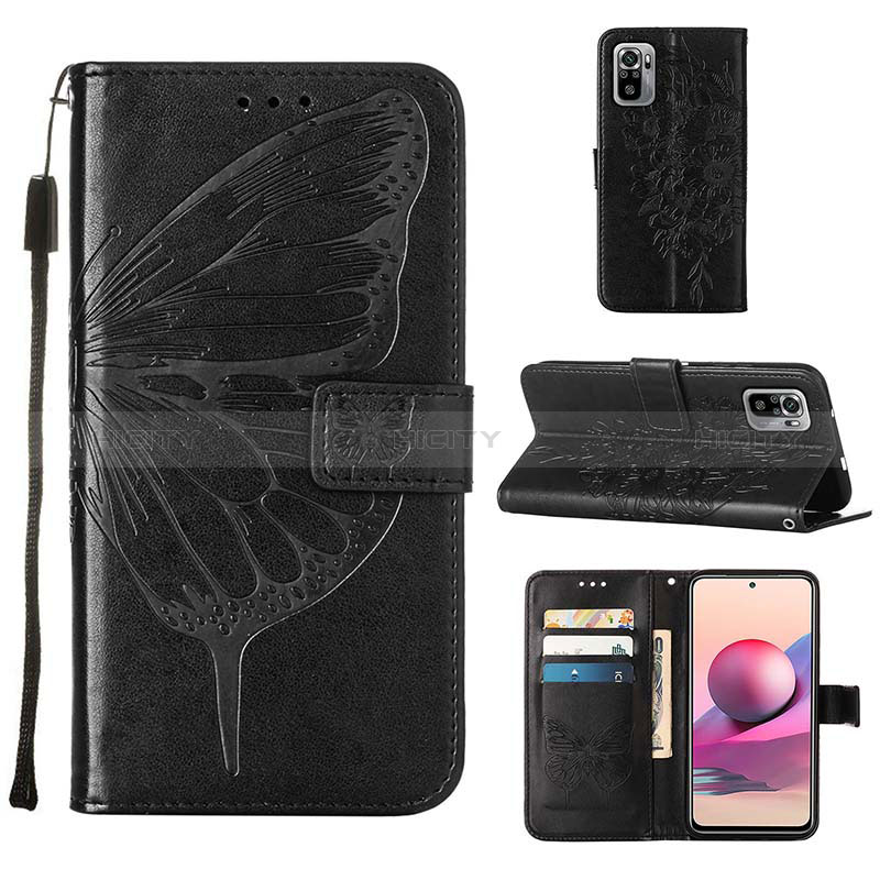 Funda de Cuero Cartera con Soporte Mariposa Carcasa Y01B para Xiaomi Redmi Note 10 4G