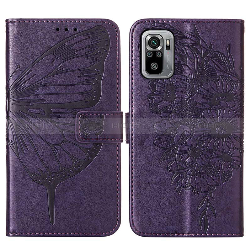 Funda de Cuero Cartera con Soporte Mariposa Carcasa Y01B para Xiaomi Redmi Note 10S 4G