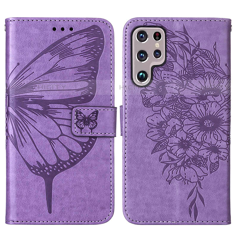 Funda de Cuero Cartera con Soporte Mariposa Carcasa Y06B para Samsung Galaxy S22 Ultra 5G