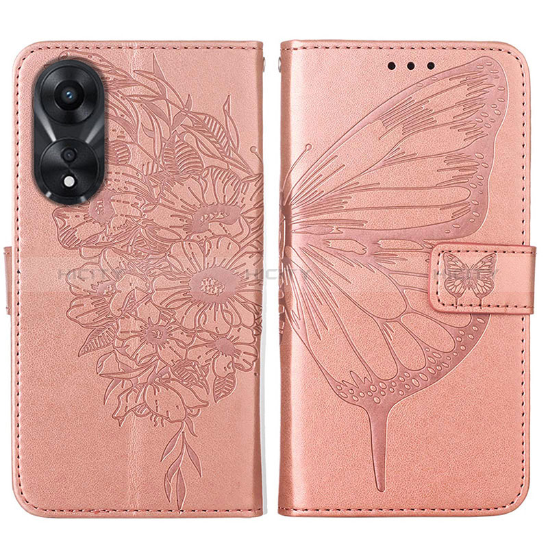 Funda de Cuero Cartera con Soporte Mariposa Carcasa YB2 para Oppo A78 5G