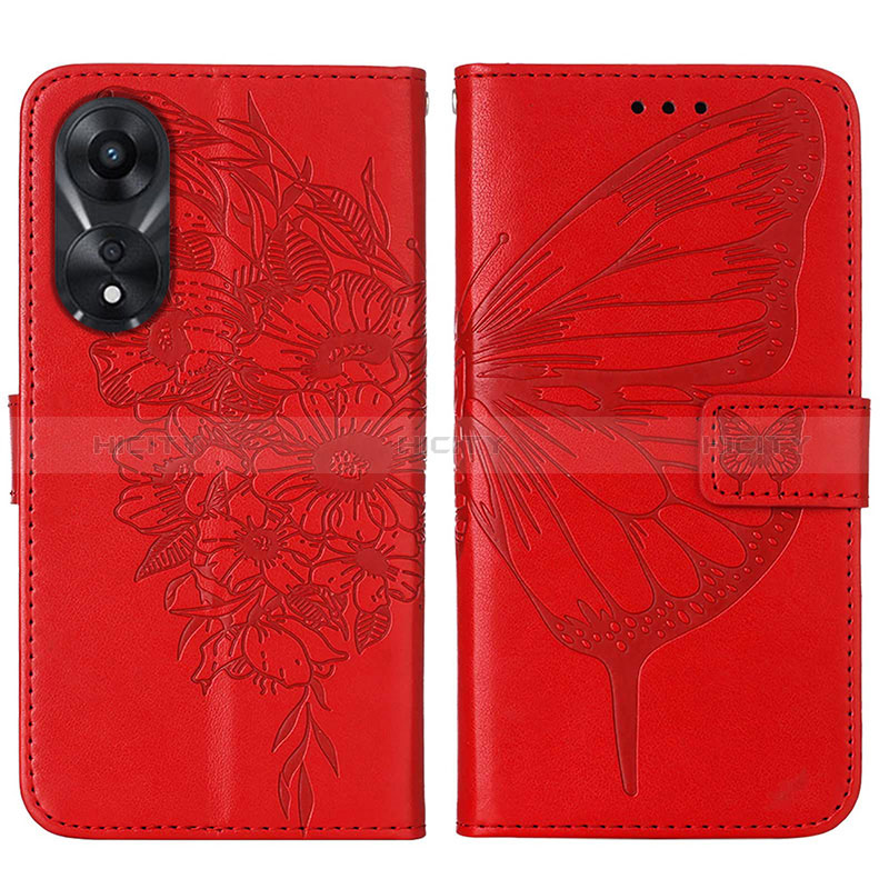 Funda de Cuero Cartera con Soporte Mariposa Carcasa YB2 para Oppo A78 5G