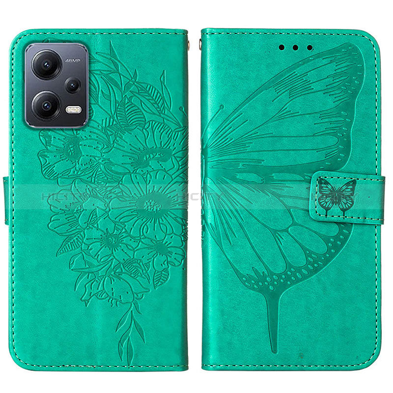 Funda de Cuero Cartera con Soporte Mariposa Carcasa YB2 para Xiaomi Redmi Note 12 5G