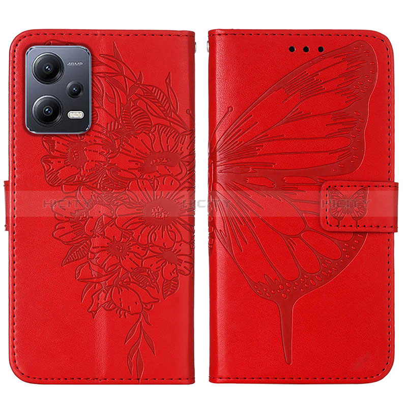 Funda de Cuero Cartera con Soporte Mariposa Carcasa YB2 para Xiaomi Redmi Note 12 5G