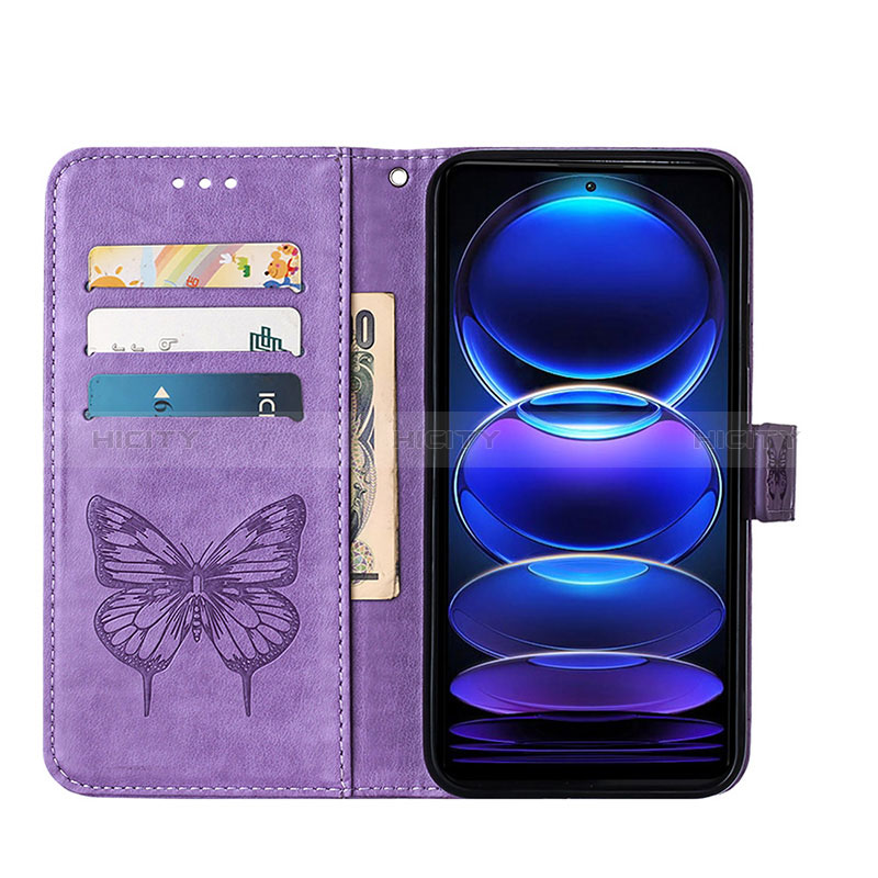 Funda de Cuero Cartera con Soporte Mariposa Carcasa YB2 para Xiaomi Redmi Note 12 Explorer