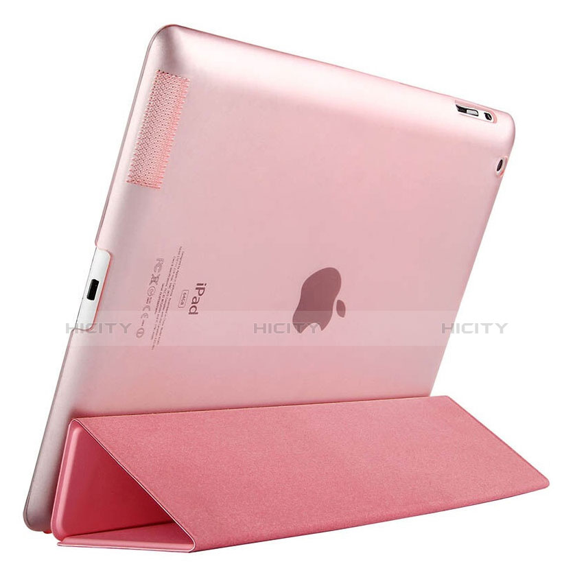 Funda de Cuero Cartera con Soporte para Apple iPad 2 Rosa