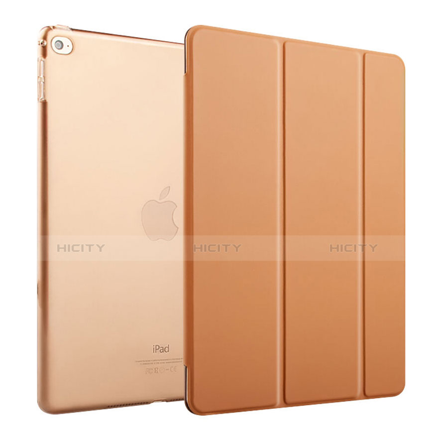 Funda de Cuero Cartera con Soporte para Apple iPad Air 2 Marron