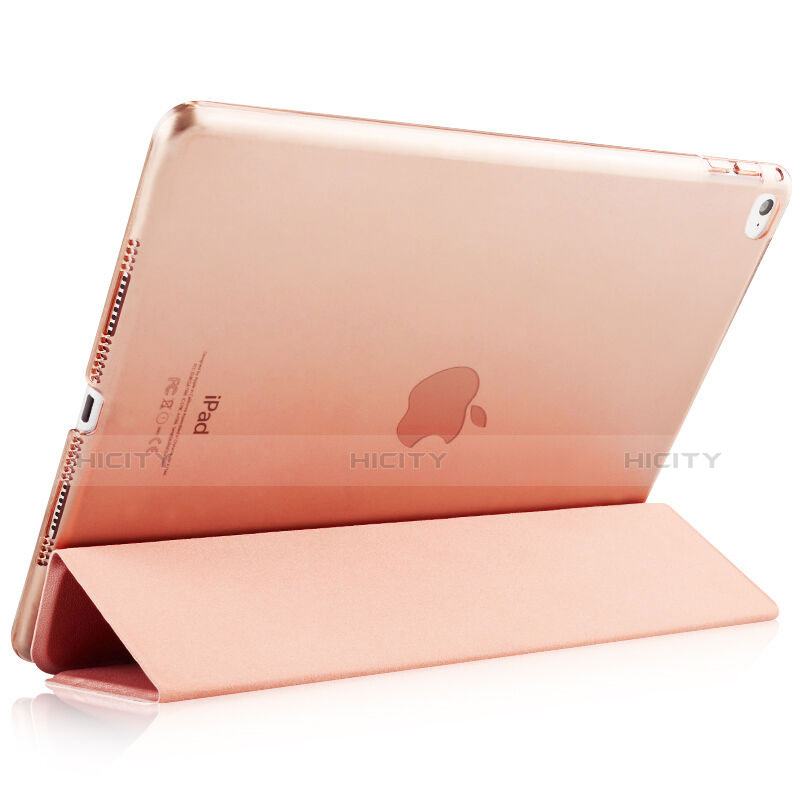 Funda de Cuero Cartera con Soporte para Apple iPad Air 2 Oro Rosa