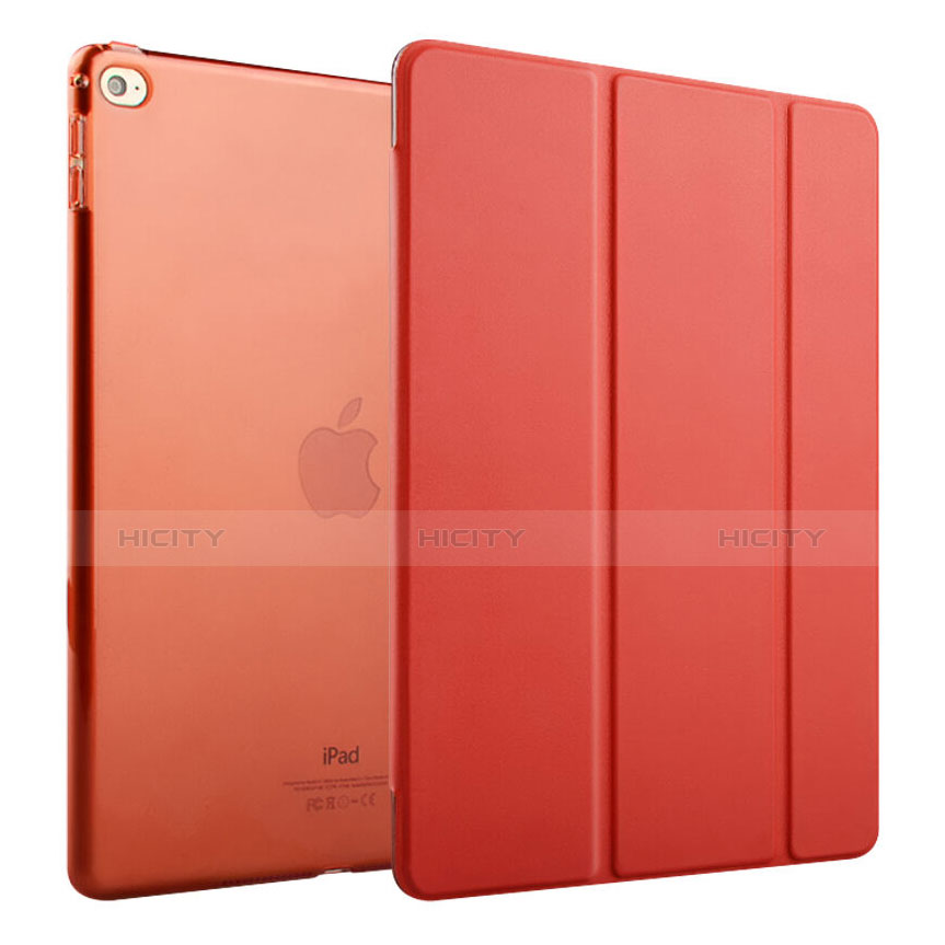 Funda de Cuero Cartera con Soporte para Apple iPad Air 2 Rojo