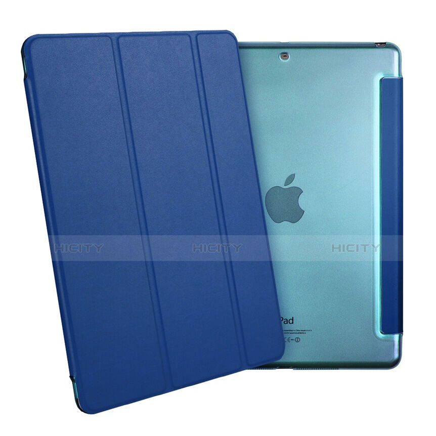 Funda de Cuero Cartera con Soporte para Apple iPad Air Azul
