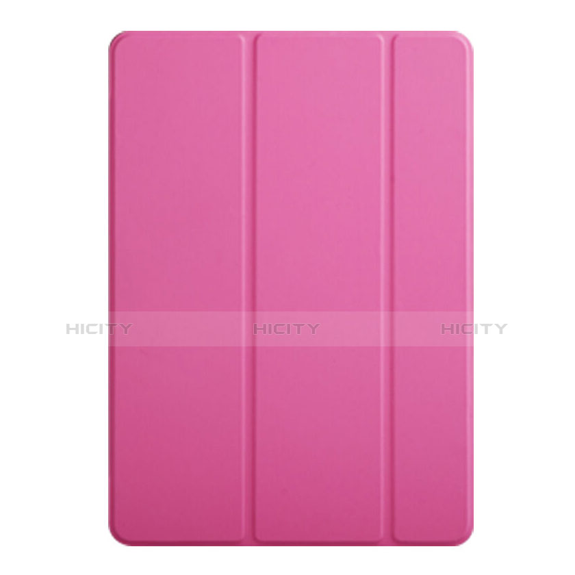 Funda de Cuero Cartera con Soporte para Apple iPad Mini 3 Rosa Roja