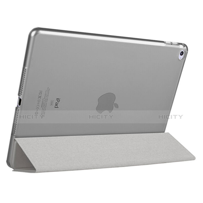 Funda de Cuero Cartera con Soporte para Apple iPad Mini 4 Gris