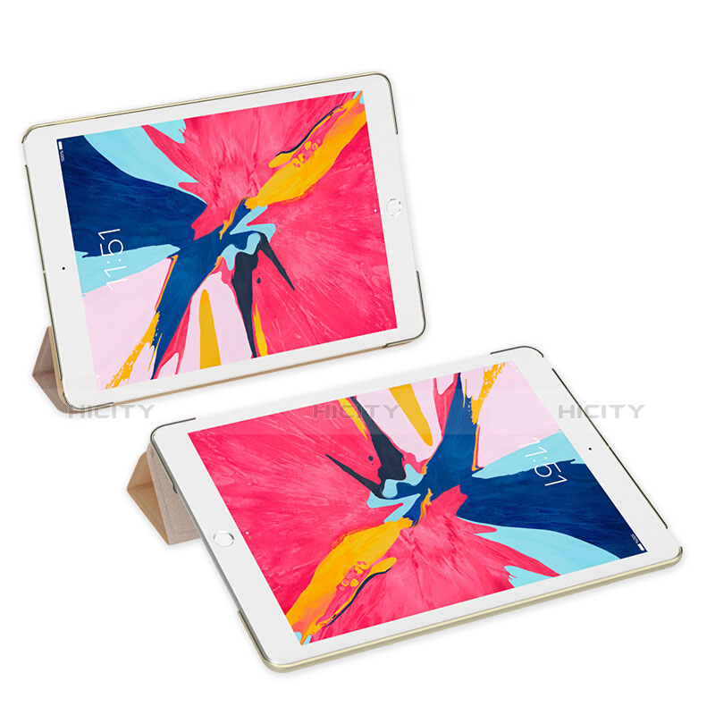 Funda de Cuero Cartera con Soporte para Apple iPad Mini 5 (2019) Oro