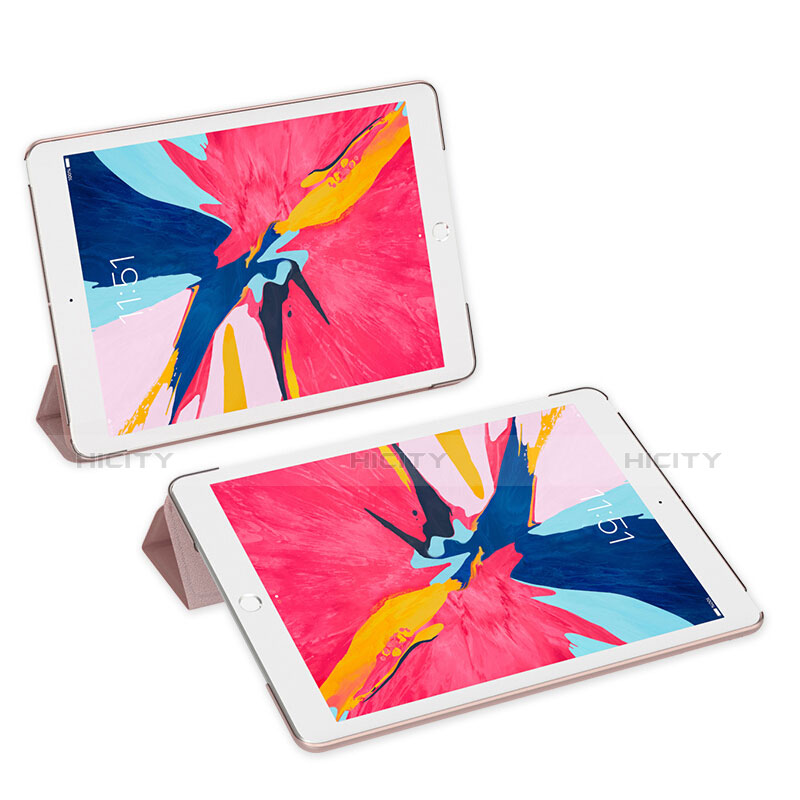 Funda de Cuero Cartera con Soporte para Apple iPad Mini 5 (2019) Oro Rosa