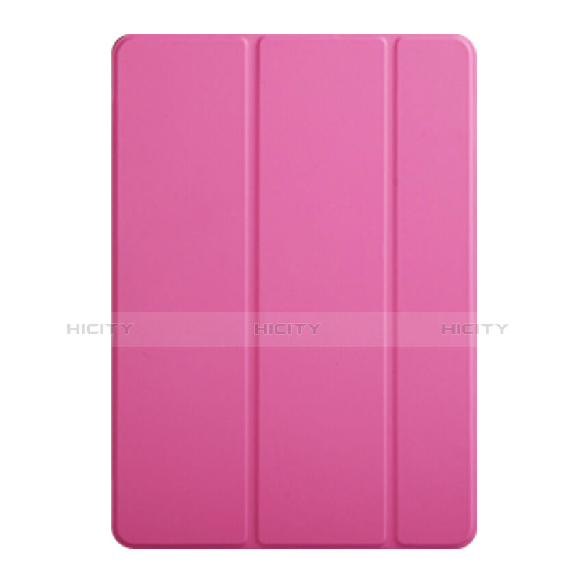 Funda de Cuero Cartera con Soporte para Apple iPad Mini Rosa Roja