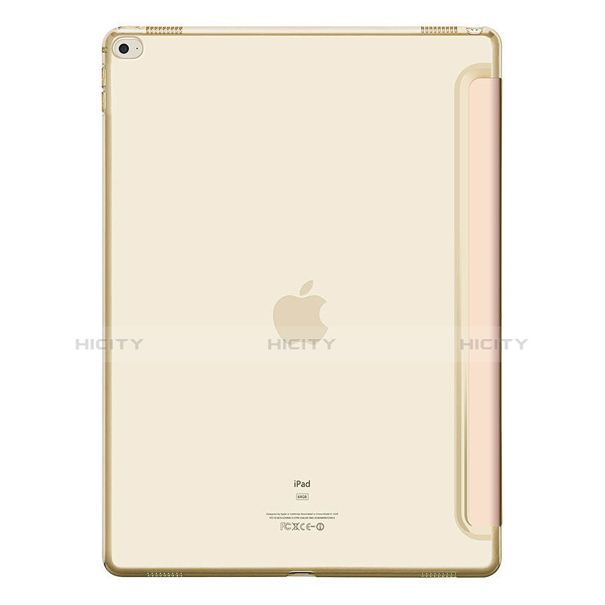 Funda de Cuero Cartera con Soporte para Apple iPad Pro 12.9 Oro
