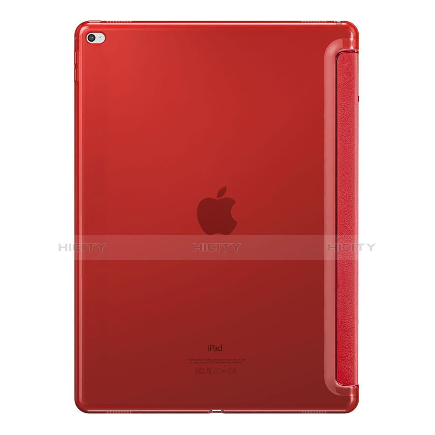 Funda de Cuero Cartera con Soporte para Apple iPad Pro 12.9 Rojo