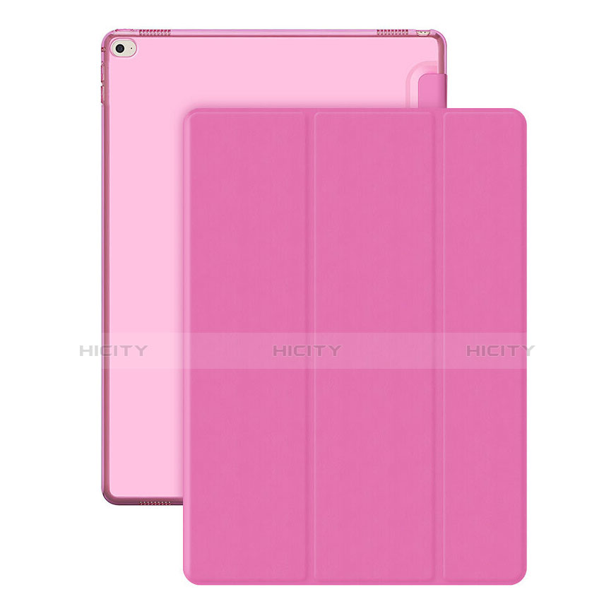 Funda de Cuero Cartera con Soporte para Apple iPad Pro 12.9 Rosa