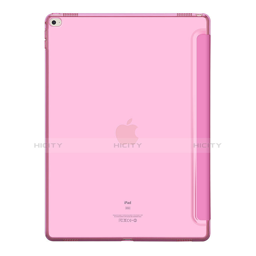 Funda de Cuero Cartera con Soporte para Apple iPad Pro 12.9 Rosa