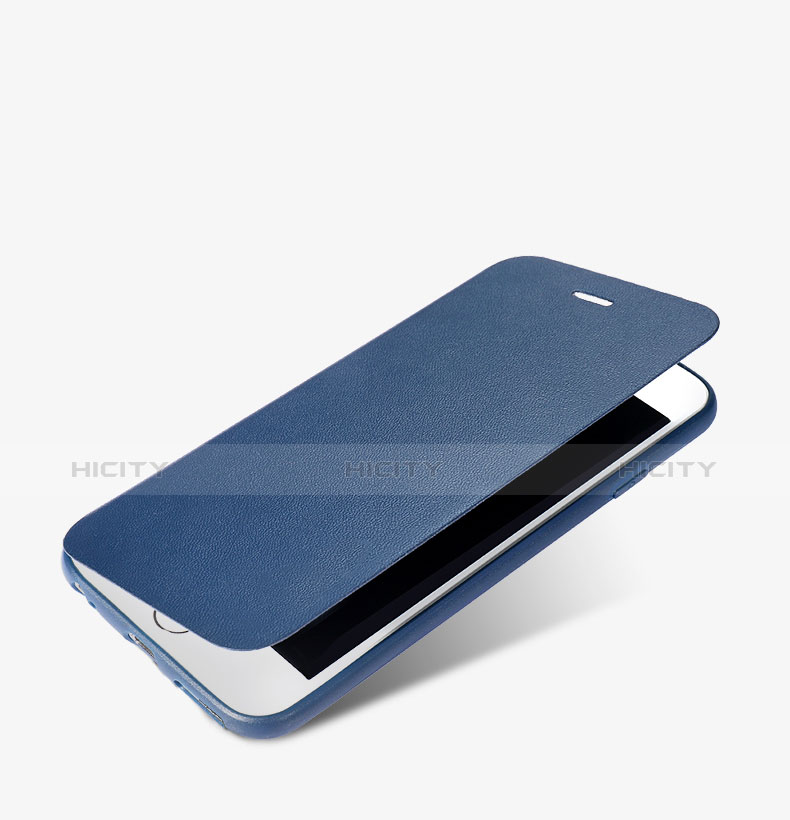 Funda de Cuero Cartera con Soporte para Apple iPhone 6 Plus Azul
