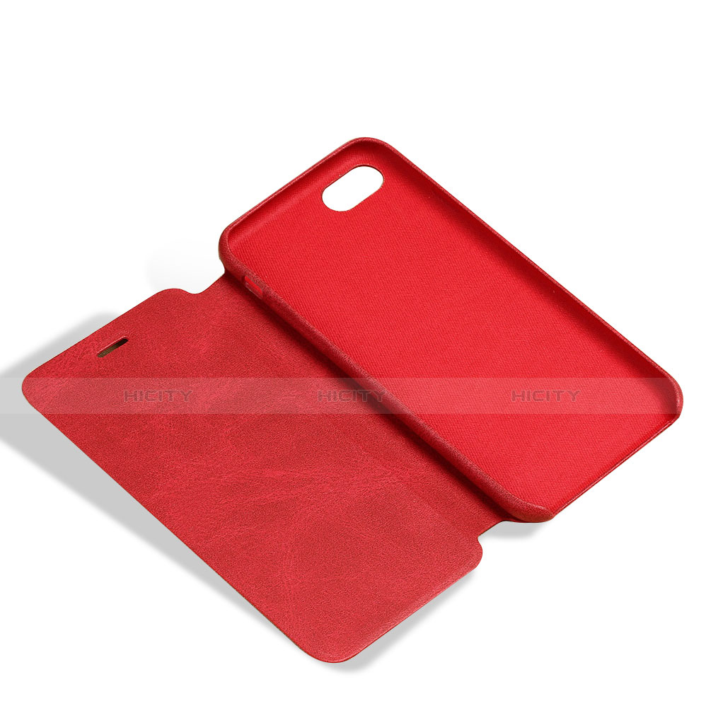 Funda de Cuero Cartera con Soporte para Apple iPhone 8 Rojo