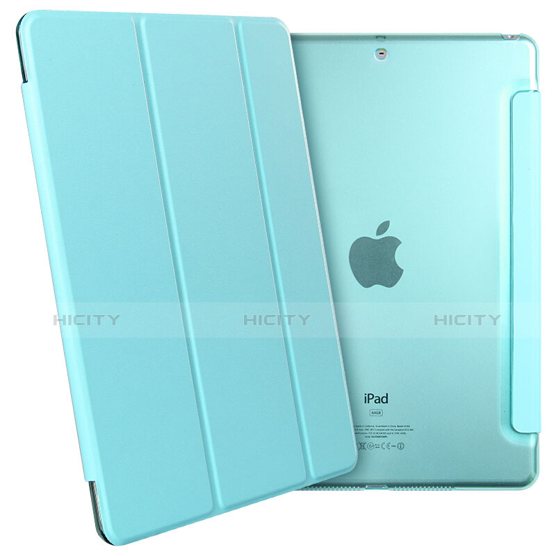 Funda de Cuero Cartera con Soporte para Apple New iPad 9.7 (2017) Azul Cielo
