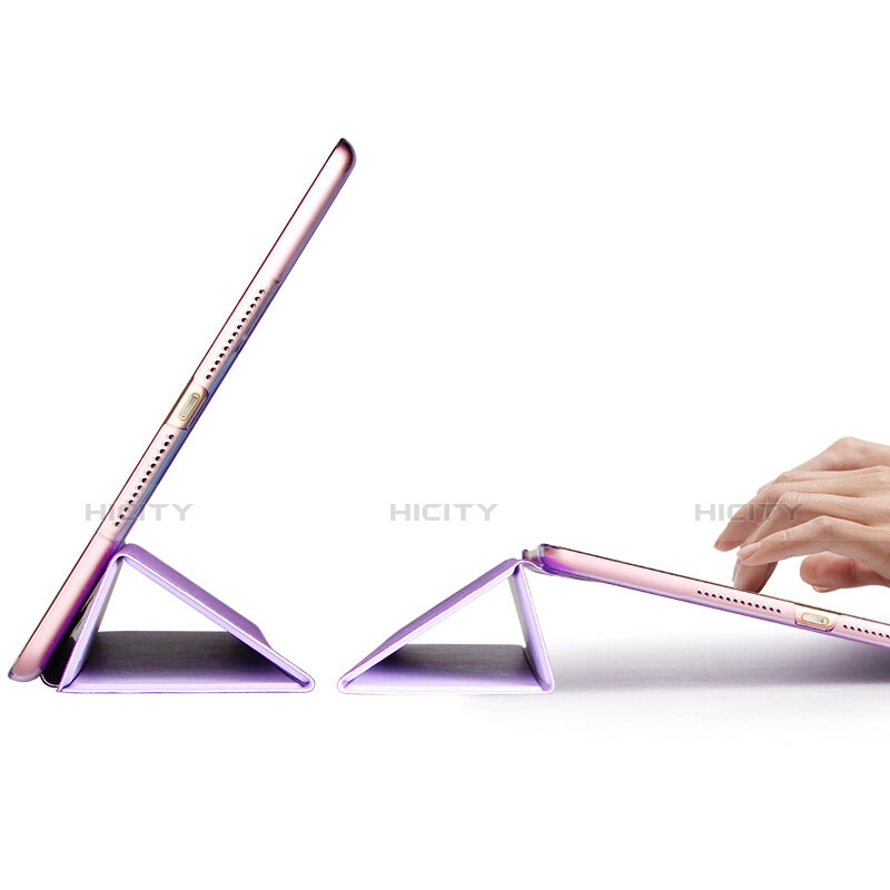 Funda de Cuero Cartera con Soporte para Apple New iPad 9.7 (2017) Morado