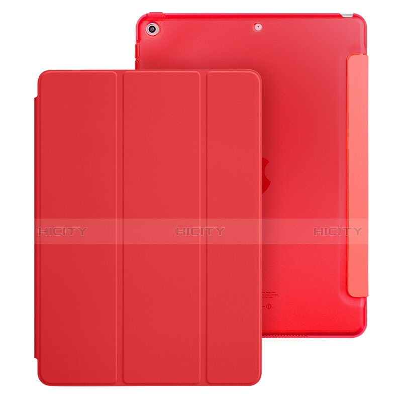 Funda de Cuero Cartera con Soporte para Apple New iPad 9.7 (2017) Rojo