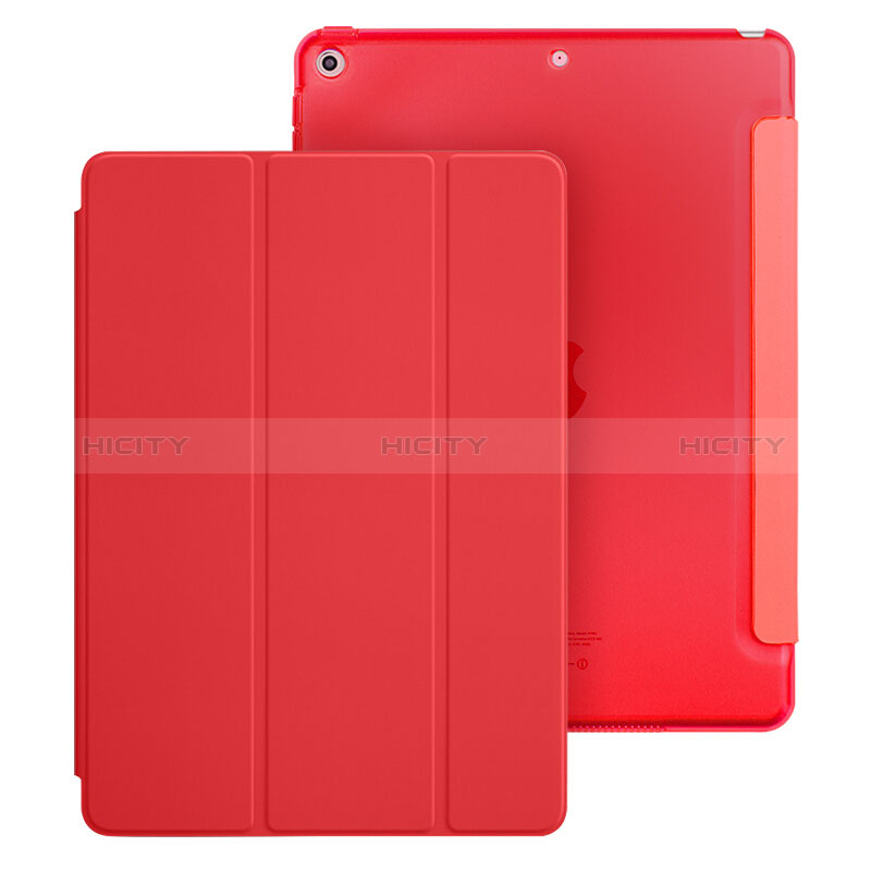 Funda de Cuero Cartera con Soporte para Apple New iPad 9.7 (2018) Rojo