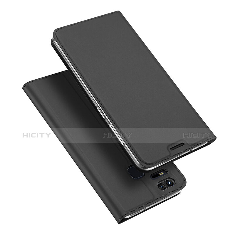 Funda de Cuero Cartera con Soporte para Asus Zenfone 3 Zoom Negro