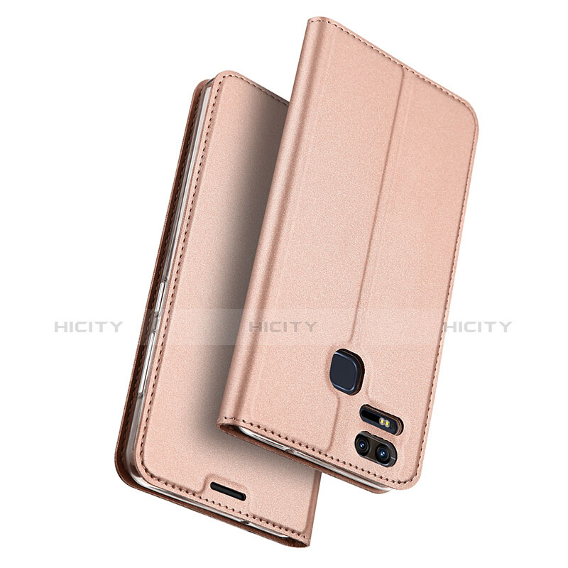 Funda de Cuero Cartera con Soporte para Asus Zenfone 3 Zoom Oro Rosa