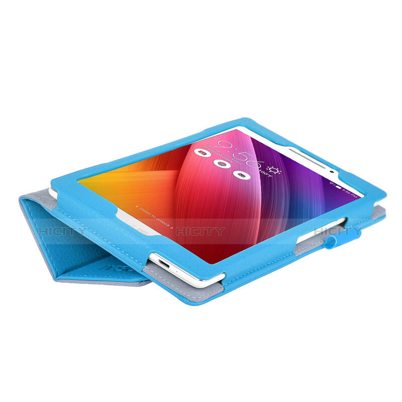 Funda de Cuero Cartera con Soporte para Asus ZenPad C 7.0 Z170CG Azul Cielo