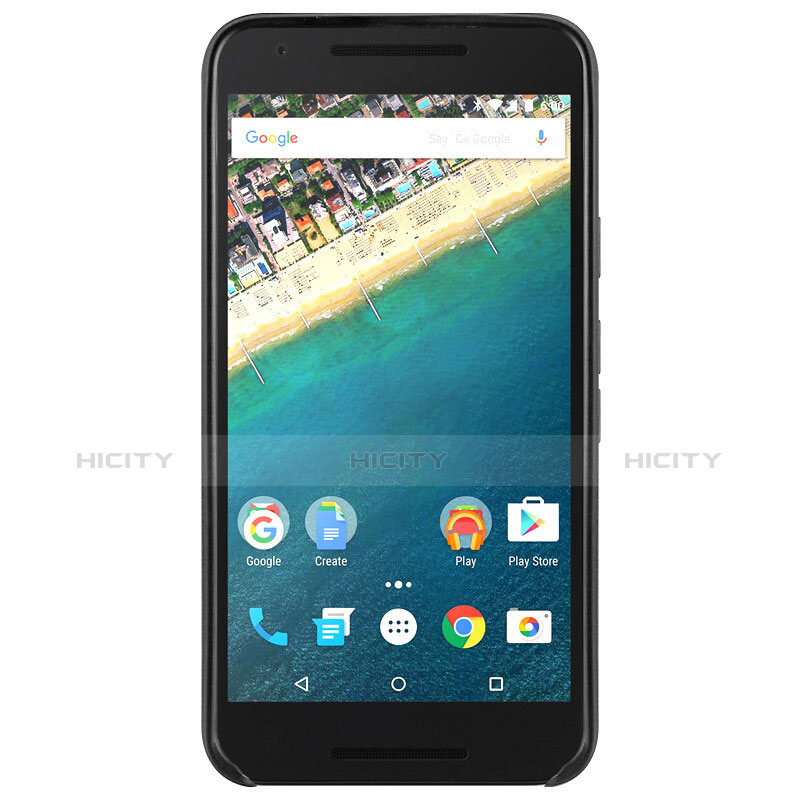 Funda de Cuero Cartera con Soporte para Google Nexus 5X Negro