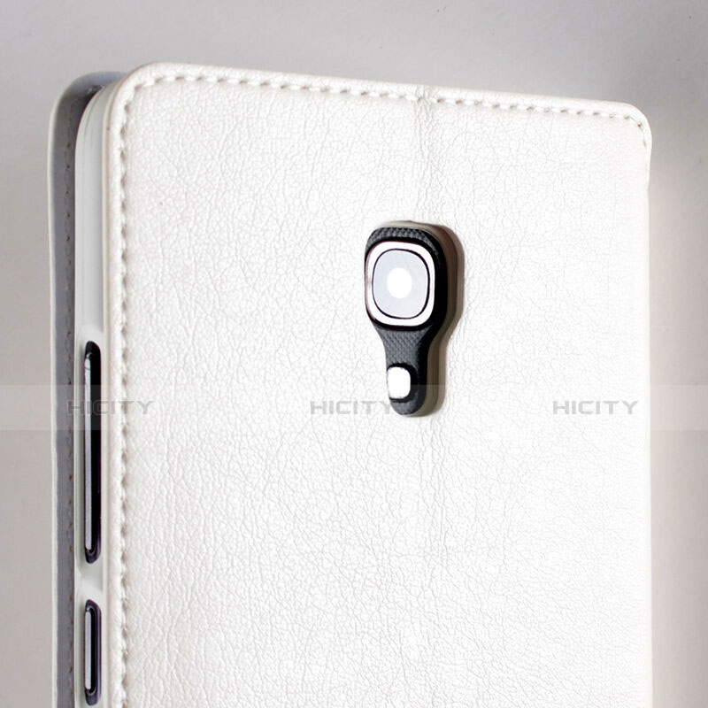 Funda de Cuero Cartera con Soporte para Huawei Ascend Mate 2 Blanco