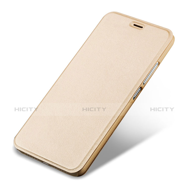 Funda de Cuero Cartera con Soporte para Huawei Enjoy 7 Oro