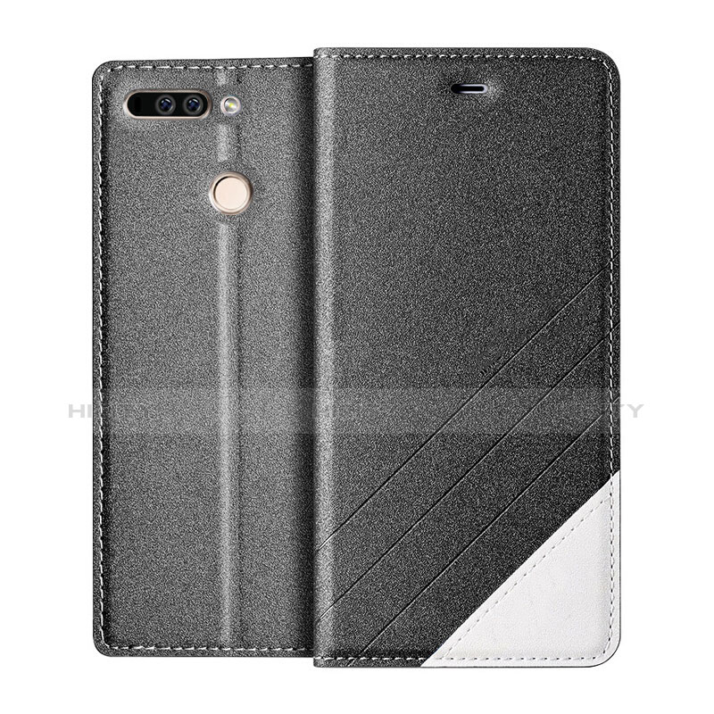 Funda de Cuero Cartera con Soporte para Huawei Honor 8 Pro Gris