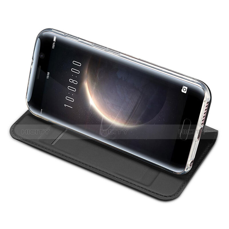 Funda de Cuero Cartera con Soporte para Huawei Honor Magic Negro