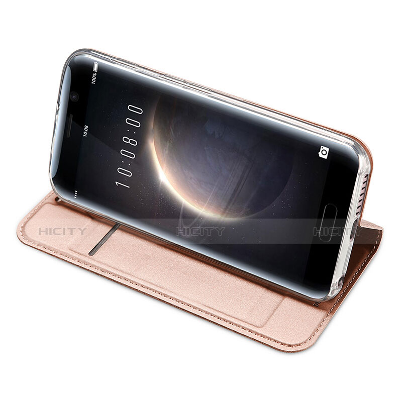 Funda de Cuero Cartera con Soporte para Huawei Honor Magic Oro Rosa