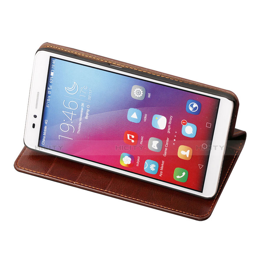 Funda de Cuero Cartera con Soporte para Huawei Honor Play 5X Marron