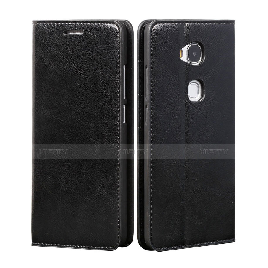 Funda de Cuero Cartera con Soporte para Huawei Honor Play 5X Negro