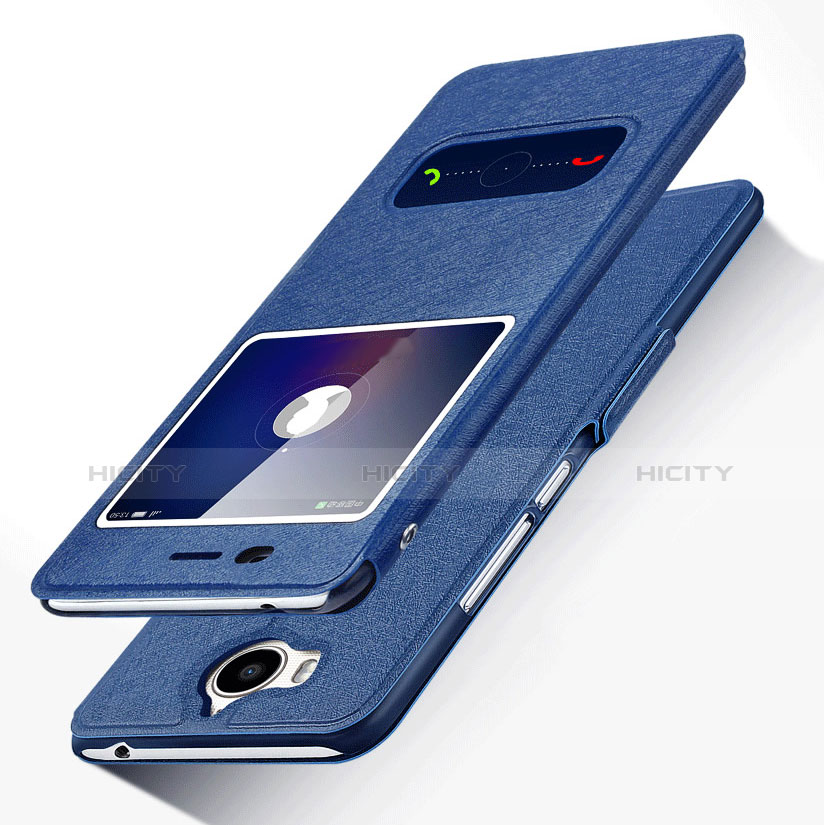 Funda de Cuero Cartera con Soporte para Huawei Honor Play 6 Azul