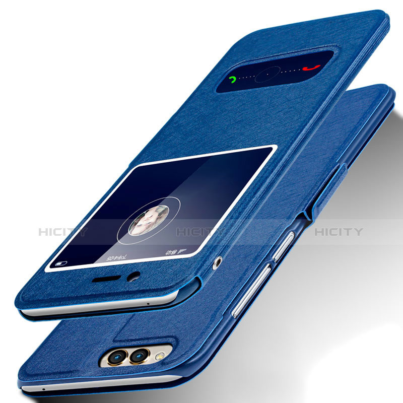 Funda de Cuero Cartera con Soporte para Huawei Honor Play 7X Azul