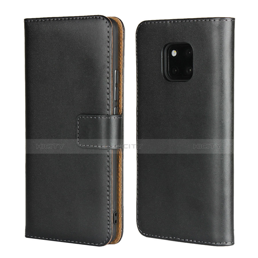 Funda de Cuero Cartera con Soporte para Huawei Mate 20 Pro Negro