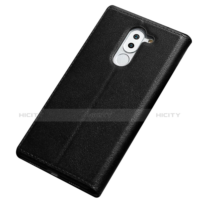 Funda de Cuero Cartera con Soporte para Huawei Mate 9 Lite Negro