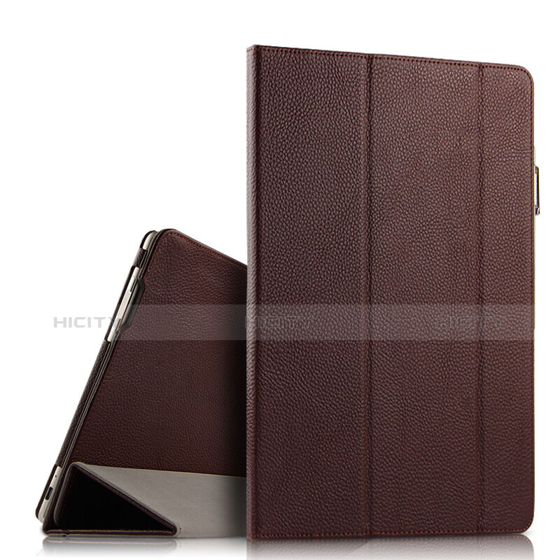 Funda de Cuero Cartera con Soporte para Huawei Matebook E 12 Marron