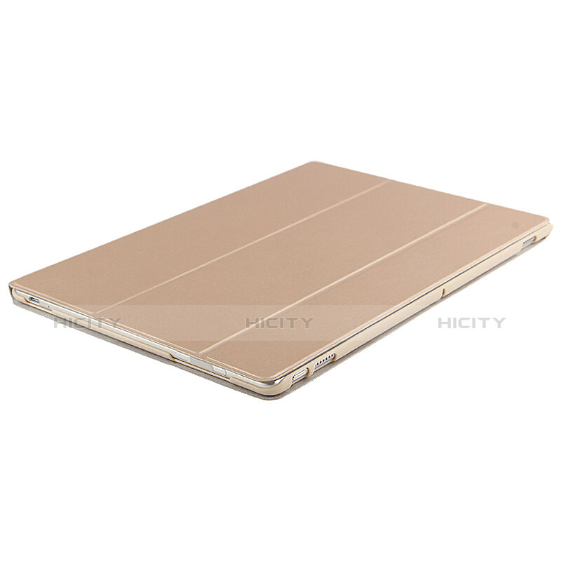 Funda de Cuero Cartera con Soporte para Huawei MateBook HZ-W09 Oro