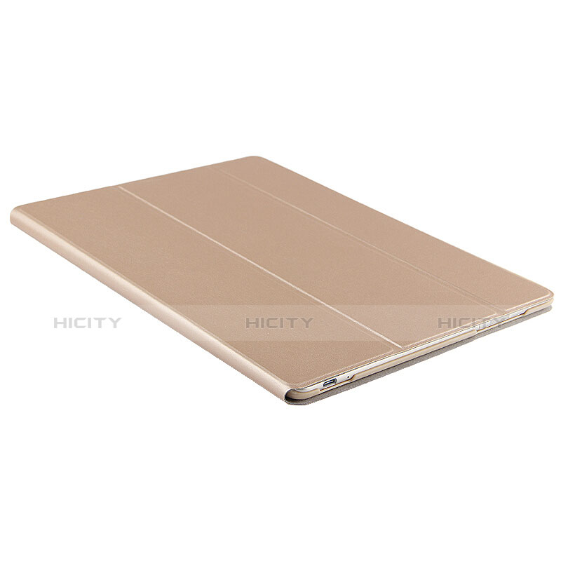 Funda de Cuero Cartera con Soporte para Huawei MateBook HZ-W09 Oro