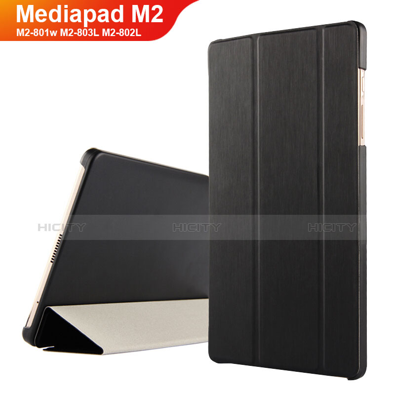 Funda de Cuero Cartera con Soporte para Huawei Mediapad M2 8 M2-801w M2-803L M2-802L Negro