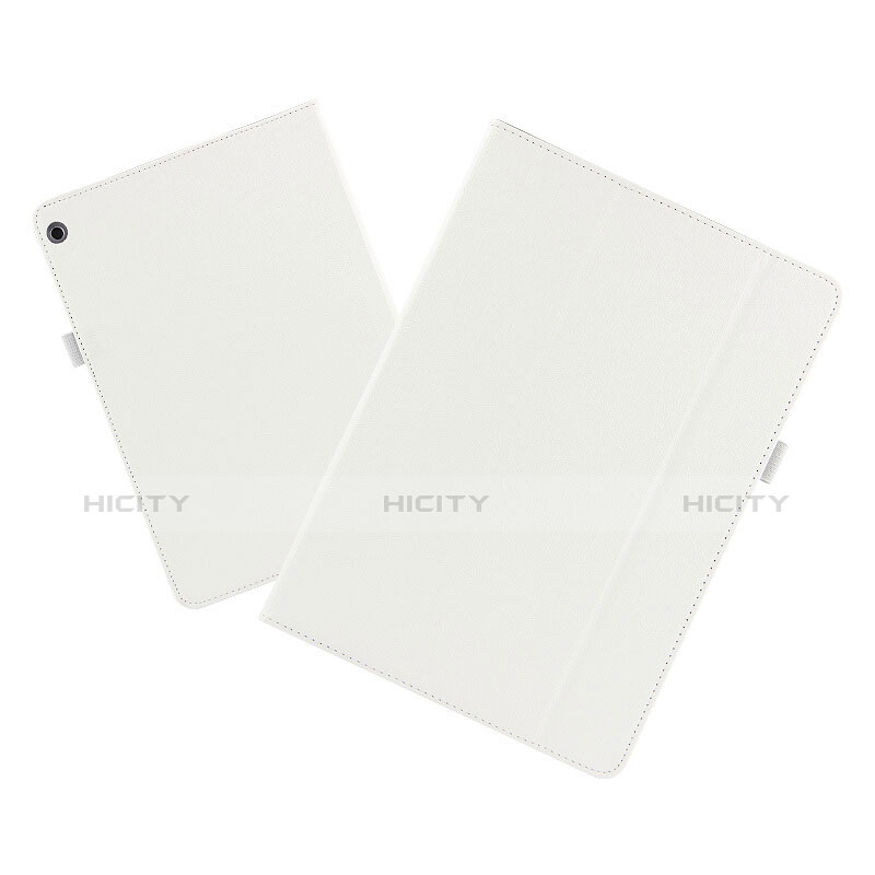 Funda de Cuero Cartera con Soporte para Huawei MediaPad M3 Lite 10.1 BAH-W09 Blanco