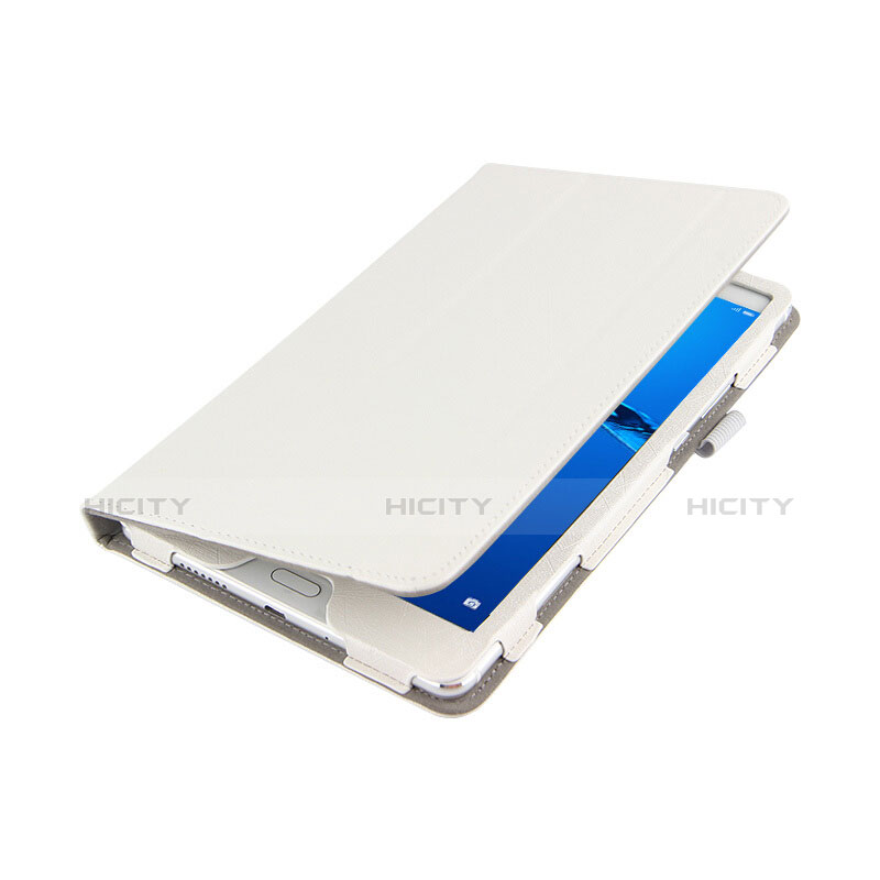 Funda de Cuero Cartera con Soporte para Huawei MediaPad M3 Lite 8.0 CPN-W09 CPN-AL00 Blanco