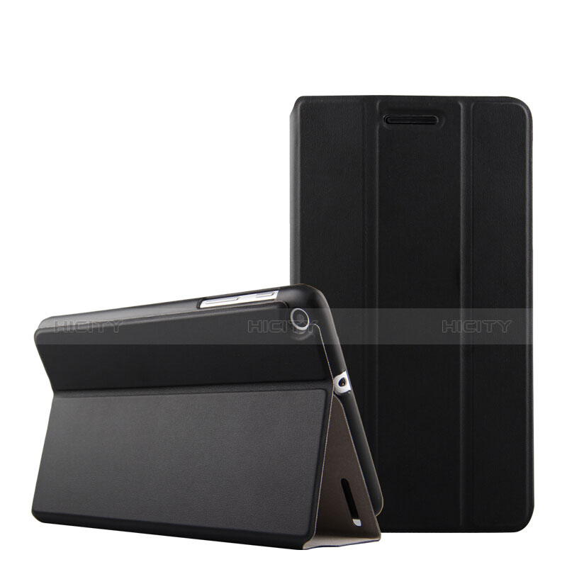 Funda de Cuero Cartera con Soporte para Huawei Mediapad T1 7.0 T1-701 T1-701U Negro